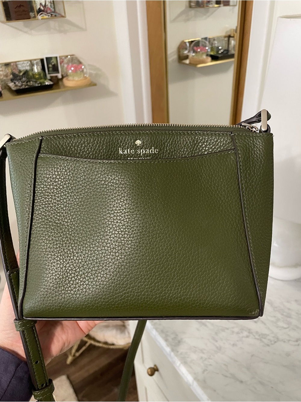 Kate Spade Monica Small Crossbody Bag, Enchanted Green - Picture 4 of 10